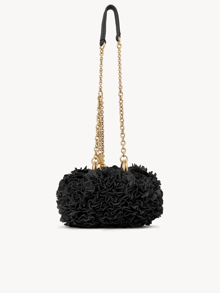 Chlo&eacute; Pliss&eacute; shoulder bag with chain in leather flowers - 2