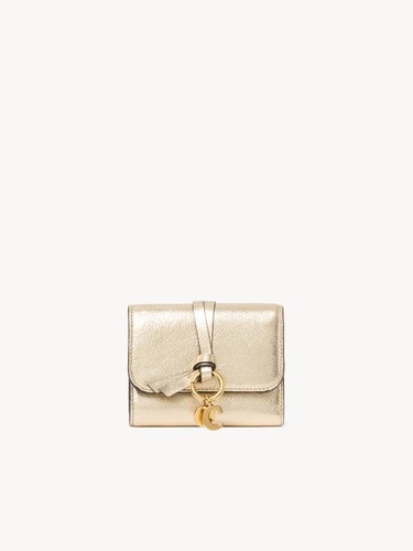 Small Alphabet tri-fold in metallized leather - 2