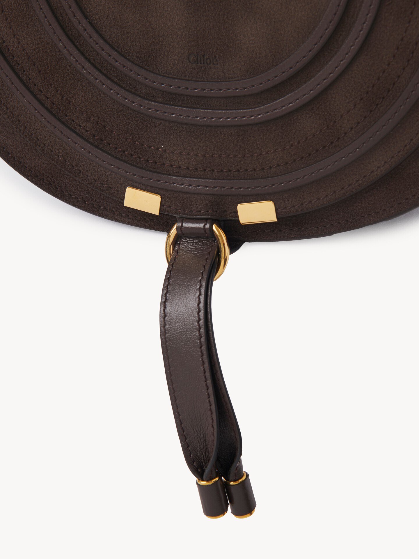 Marcie saddle bag in suede leather - 6.0