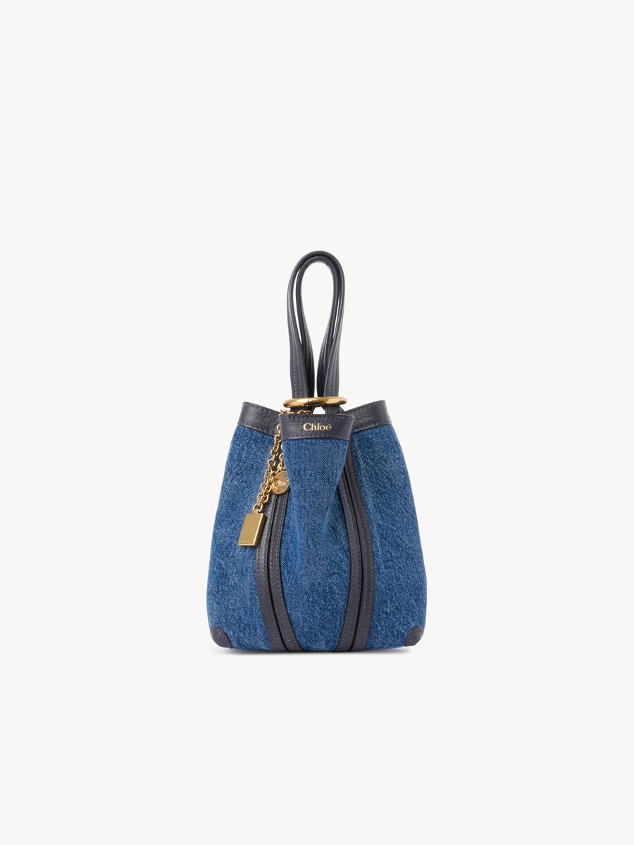 Small Chlo&eacute; Spin tote bag in denim - 2