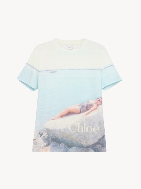 Crew-neck logo T-shirt in cotton jersey