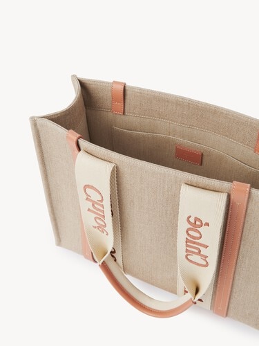 Bolso tote Woody de lino - 6