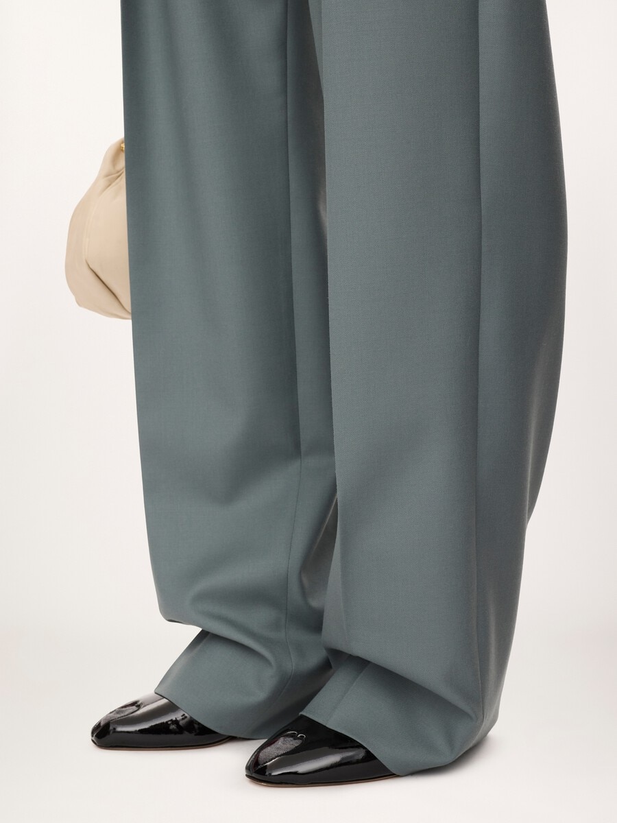 Pantalones de pitillo de gabardina de lana - 7