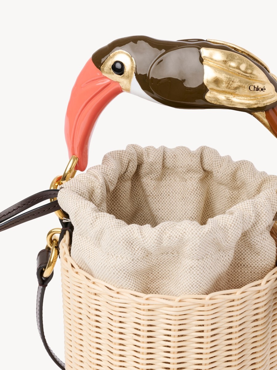 Bolso saco Chlo&eacute; Tropicus de mimbre - 6