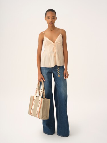 Bolso tote Woody de lino - 8