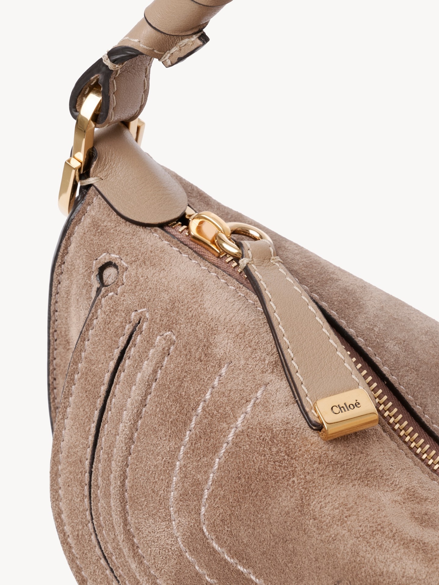Mini Marcie shoulder bag in suede leather - 6.0