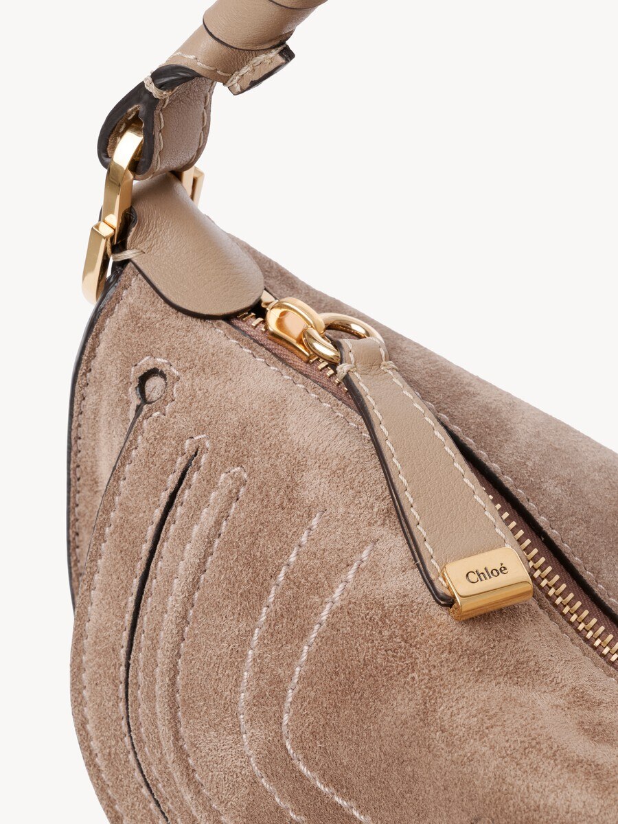 Mini Marcie shoulder bag in suede leather - 6