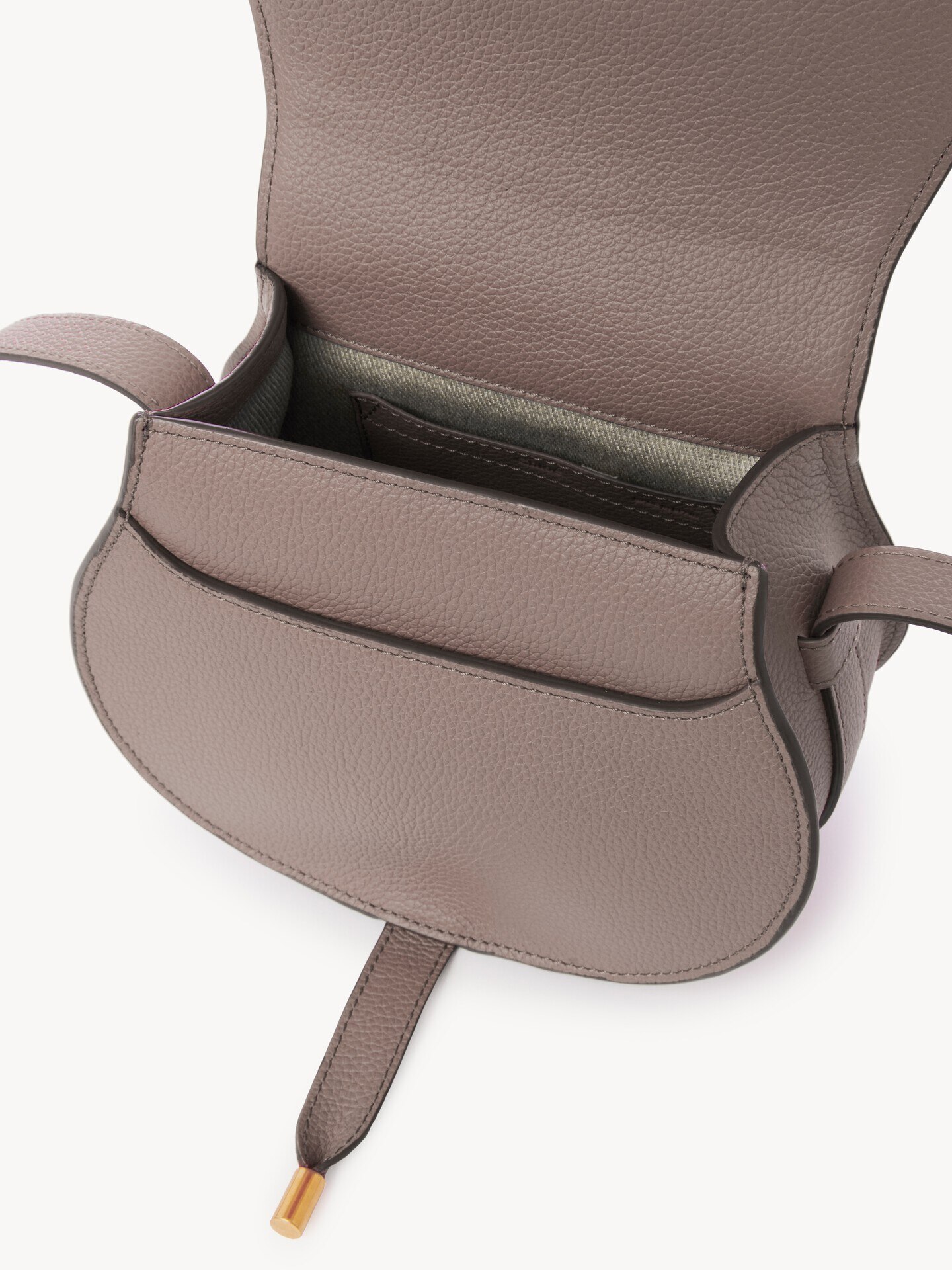 Small Marcie saddle bag in grained leather - 4.0