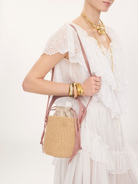 Small Woody basket in natural fibers