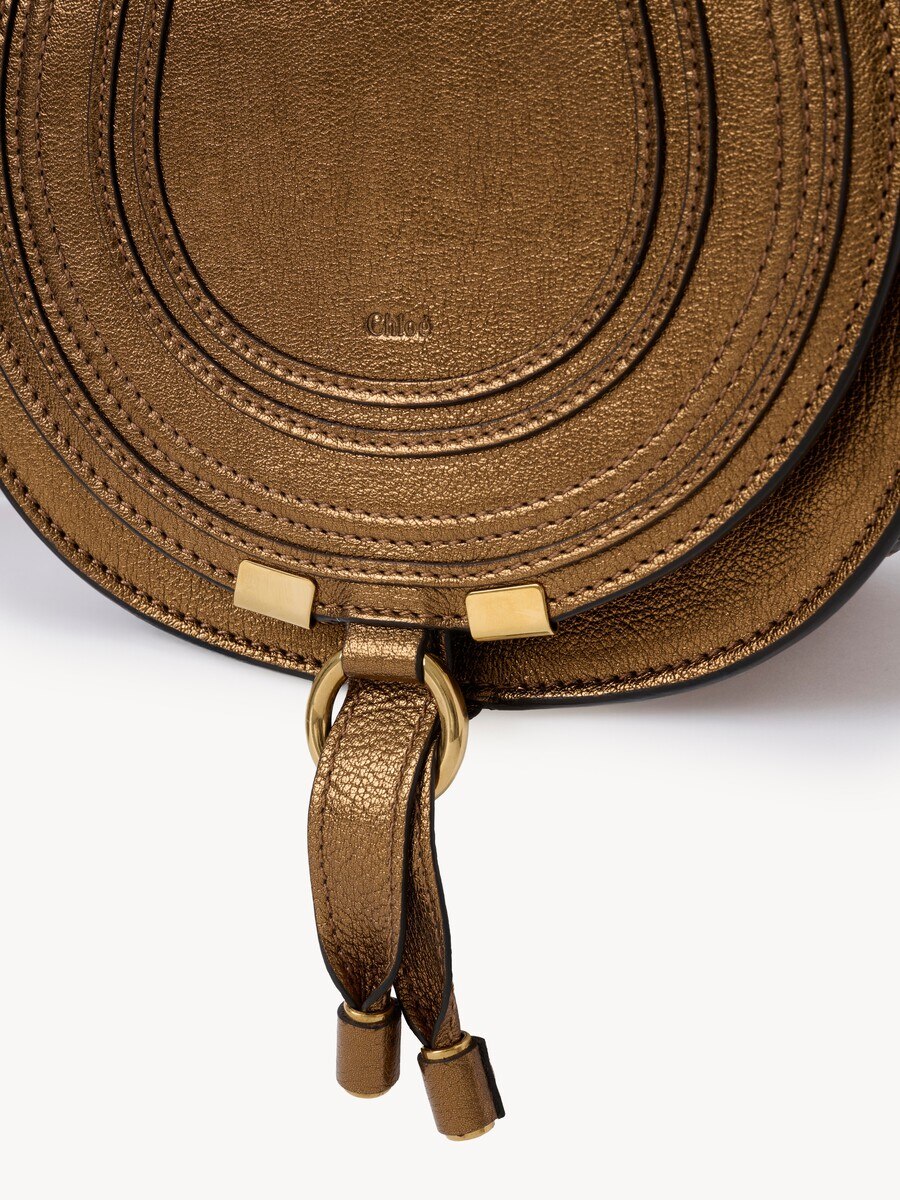 Small Marcie saddle bag in metallized leather - 6