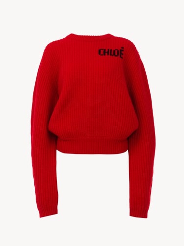 Oversized logo sweater in a wool & cashmere knit - 2