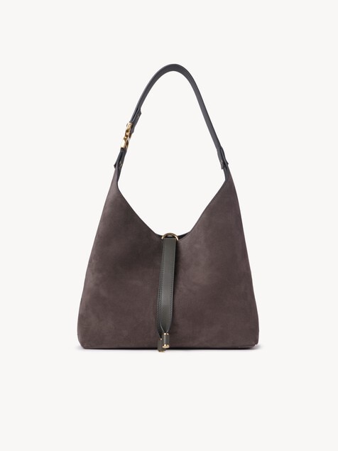 Petit sac hobo Marcie en cuir velours