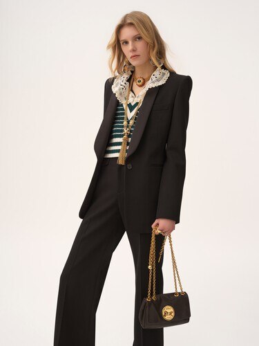 Bolso de hombro peque&ntilde;o Chlo&eacute; Heritage de cuero granulado - 3