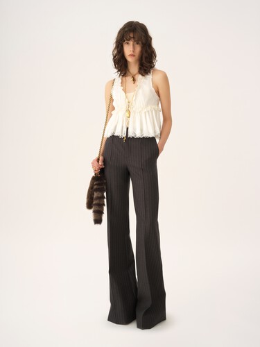 Tailored bootcut pants in wool - 3