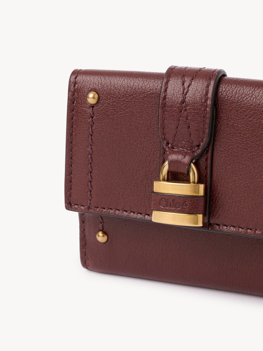 Mini portefeuille &agrave; trois volets Paddington en cuir grain&eacute; - 3