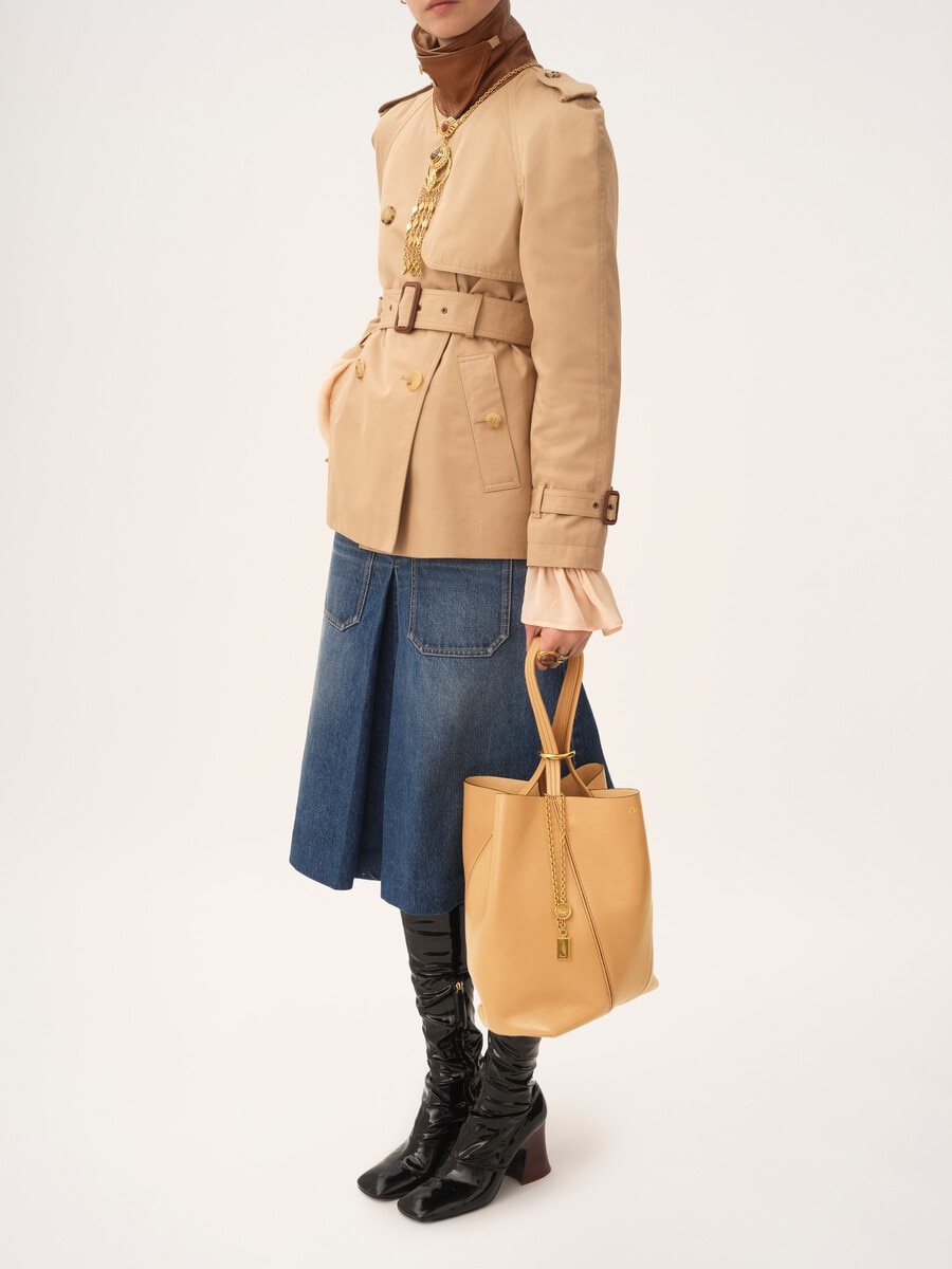 Chlo&eacute; Spin tote bag in grained leather - 6