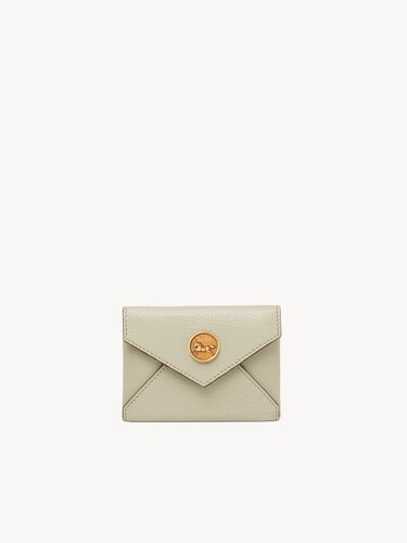 Envelope card holder in grained leather - 1
