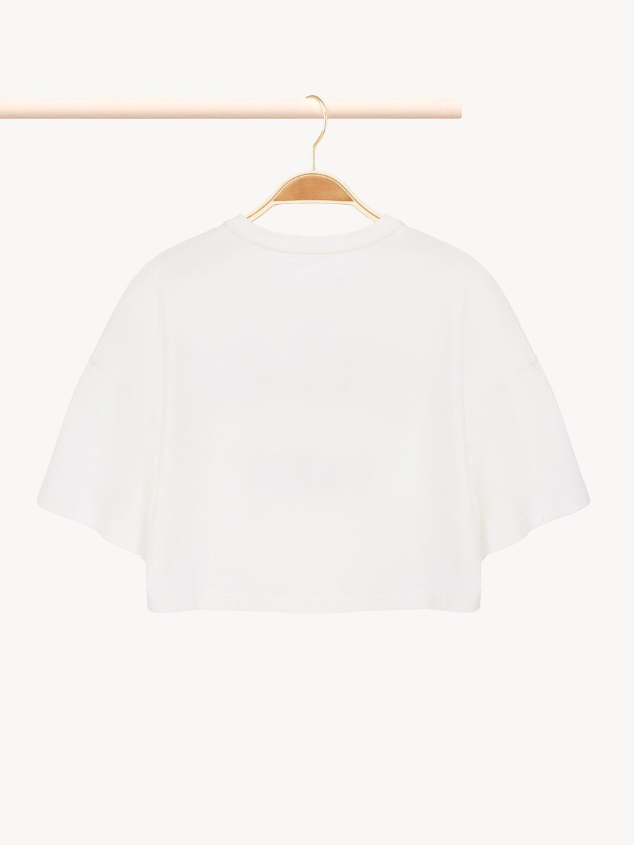 Kids' cropped logo T-shirt - 3