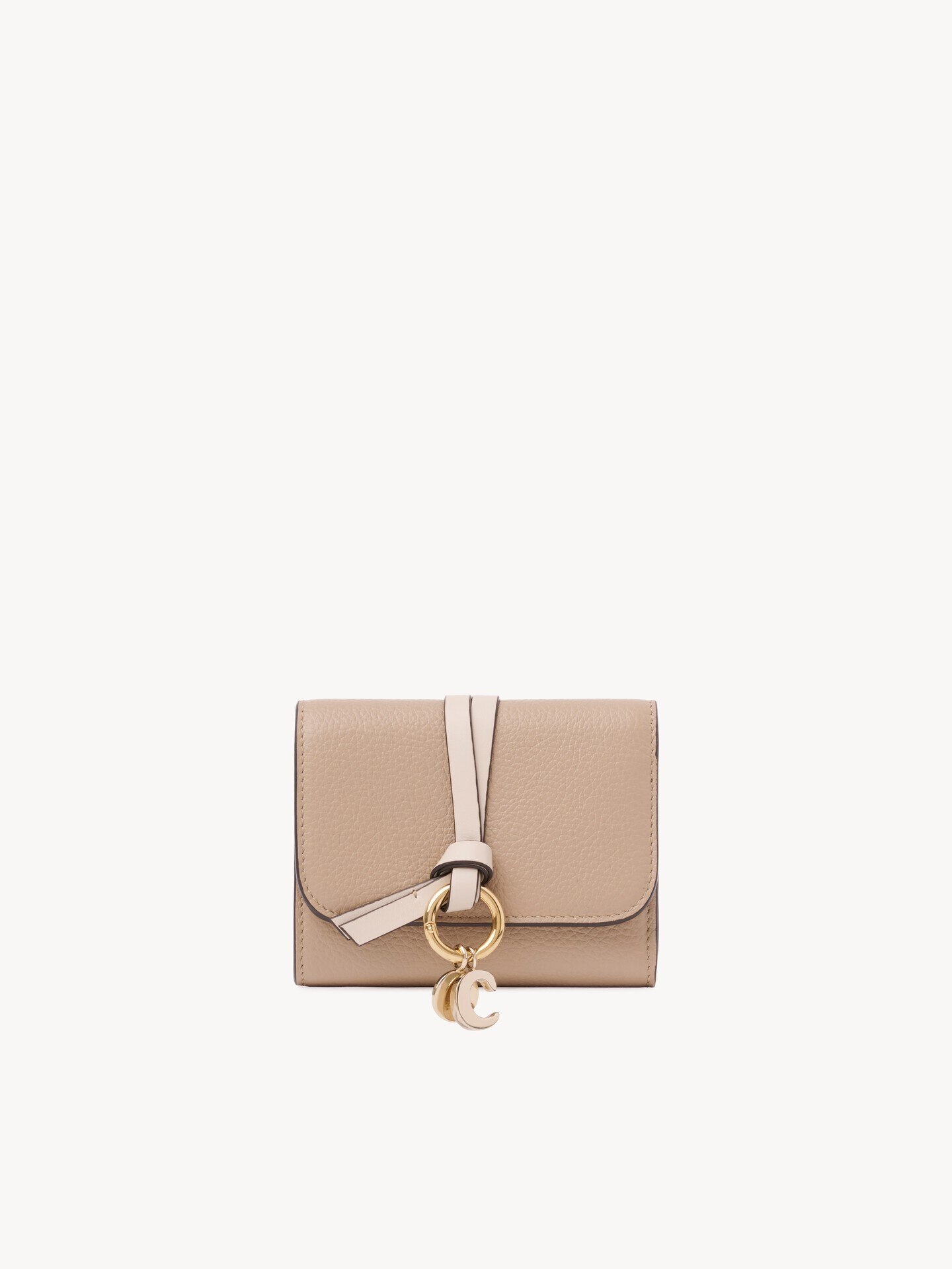 Small Alphabet tri-fold in grained leather  - 1.0