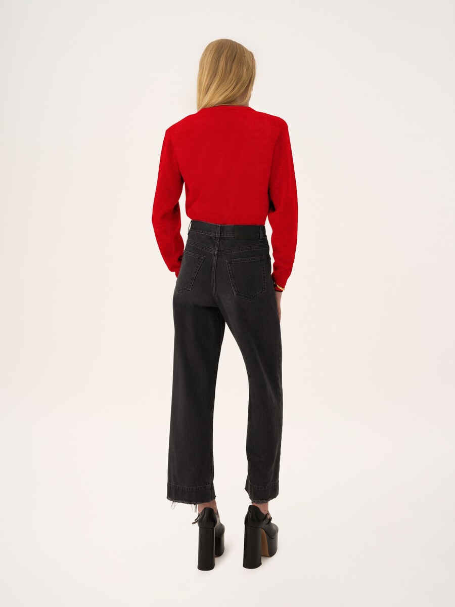 Fitted logo cardigan in a wool & cashmere knit - 5