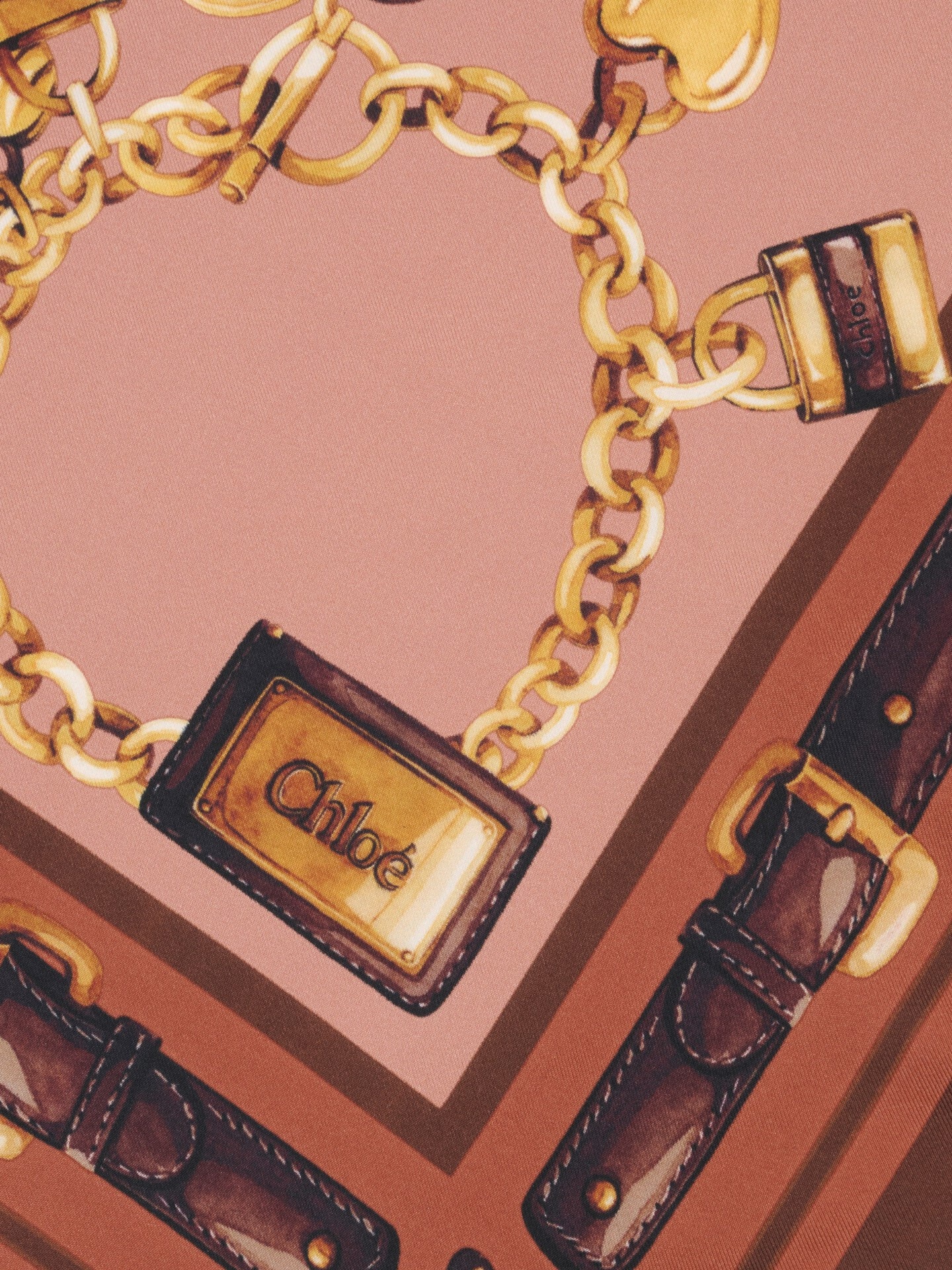 The Chlo&eacute; Paddington square scarf in silk twill - 3.0