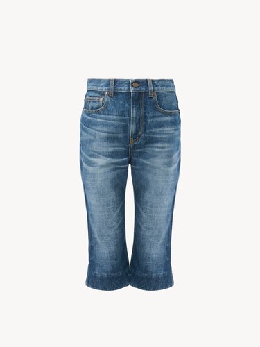 High-rise capri jeans in denim - 2