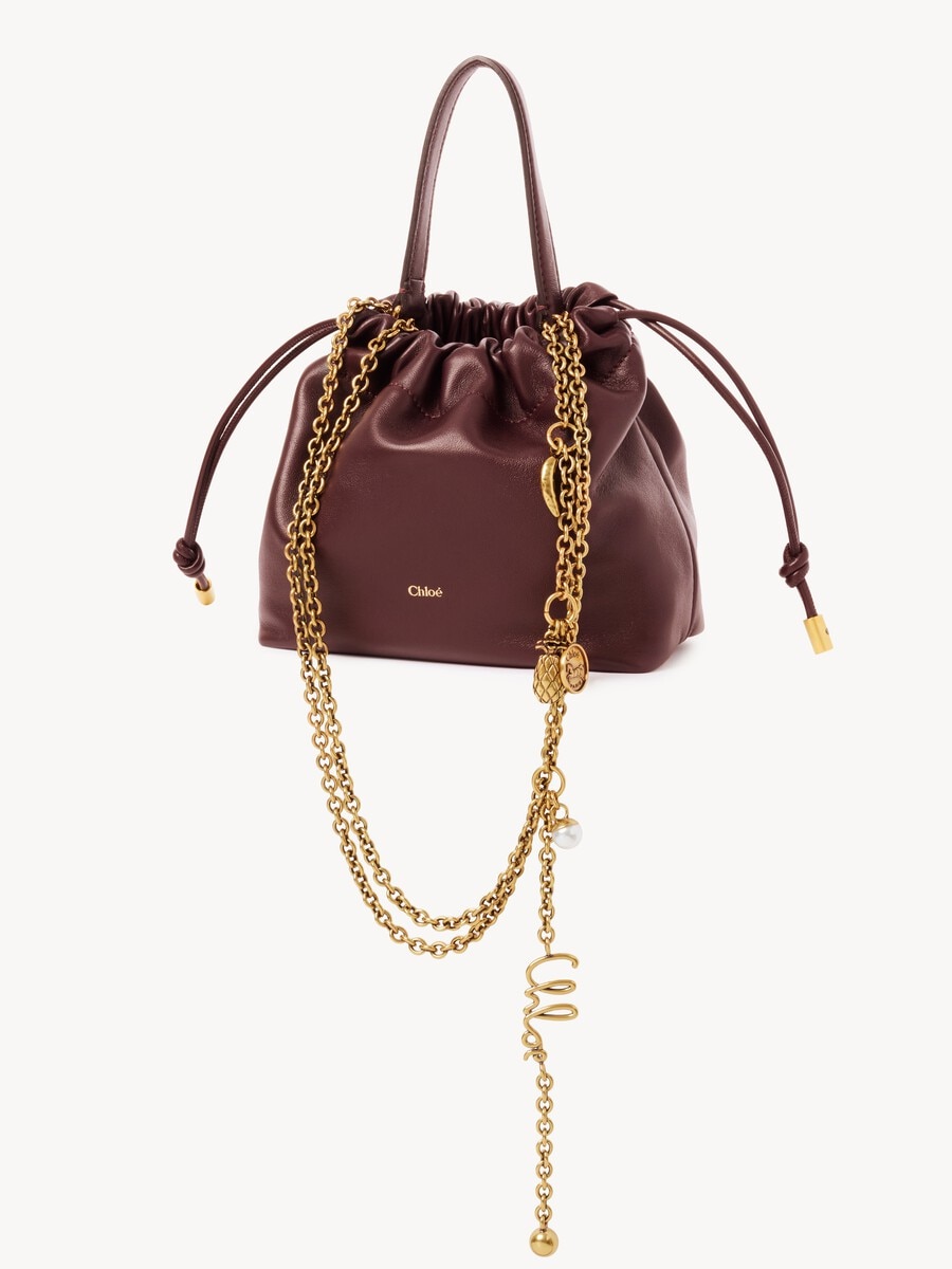 Minibolso de hombro Chlo&eacute; Icons con cadena de cuero suave - 4