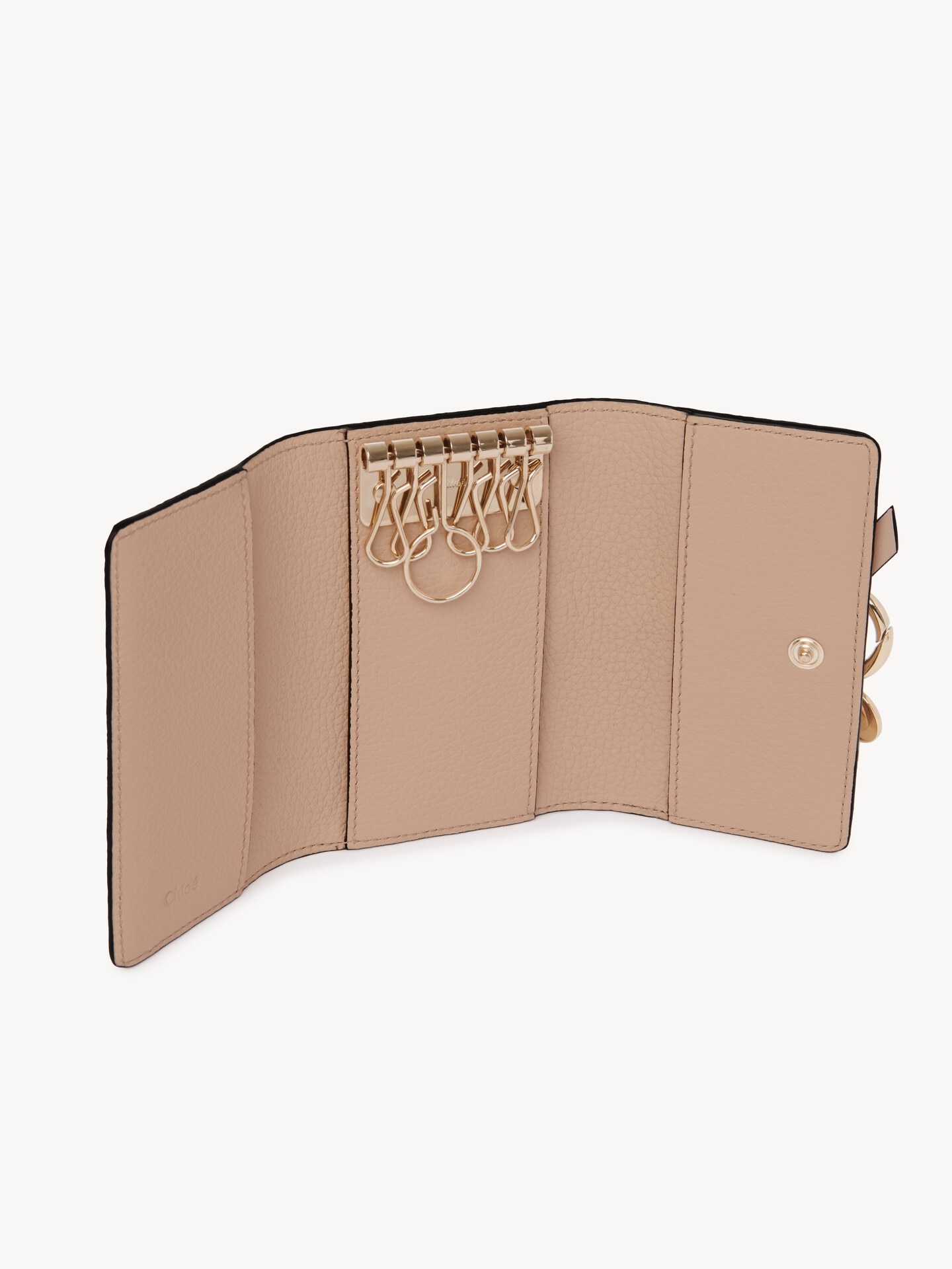 Alphabet key case in grained leather - 4.0