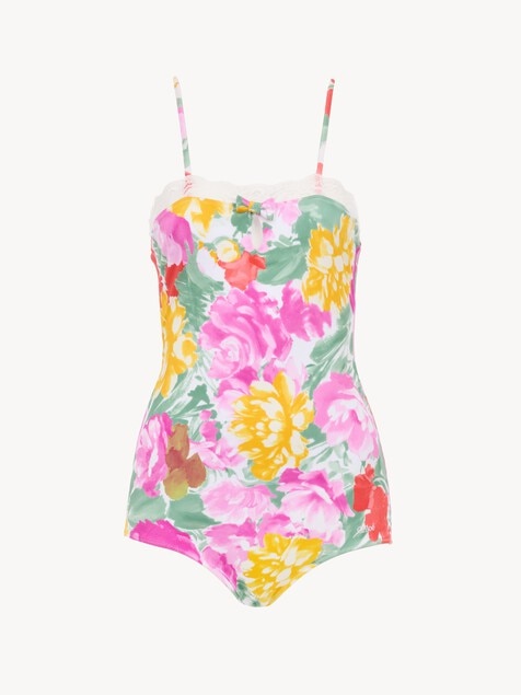 Garden-print bodysuit