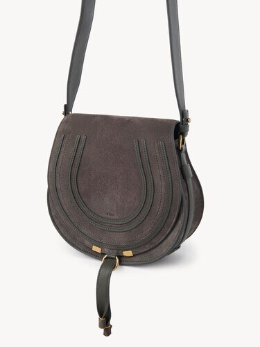Marcie saddle bag in suede leather - 6