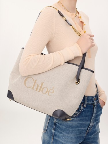 Chlo&eacute; Clover double carry bag in canvas - 3
