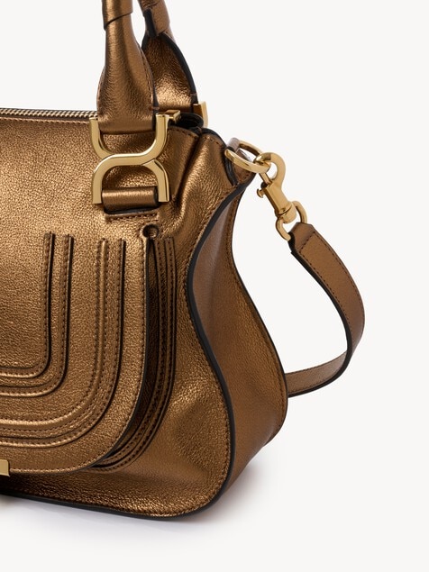 Small Marcie bag in metallized leather