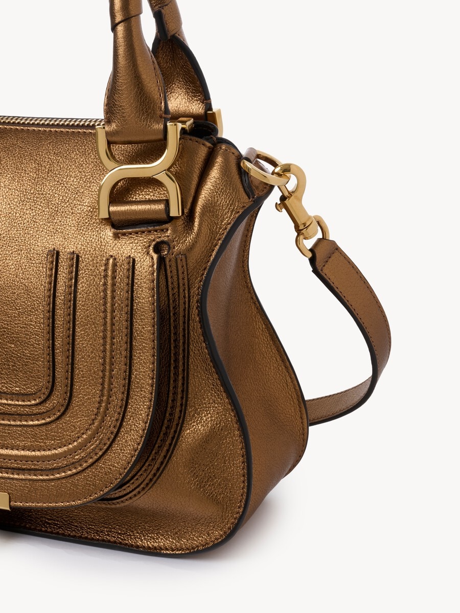 Bolso Marcie peque&ntilde;o de cuero metalizado - 6