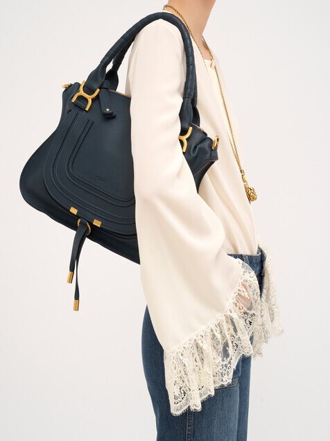 Bolso Marcie de cuero granulado