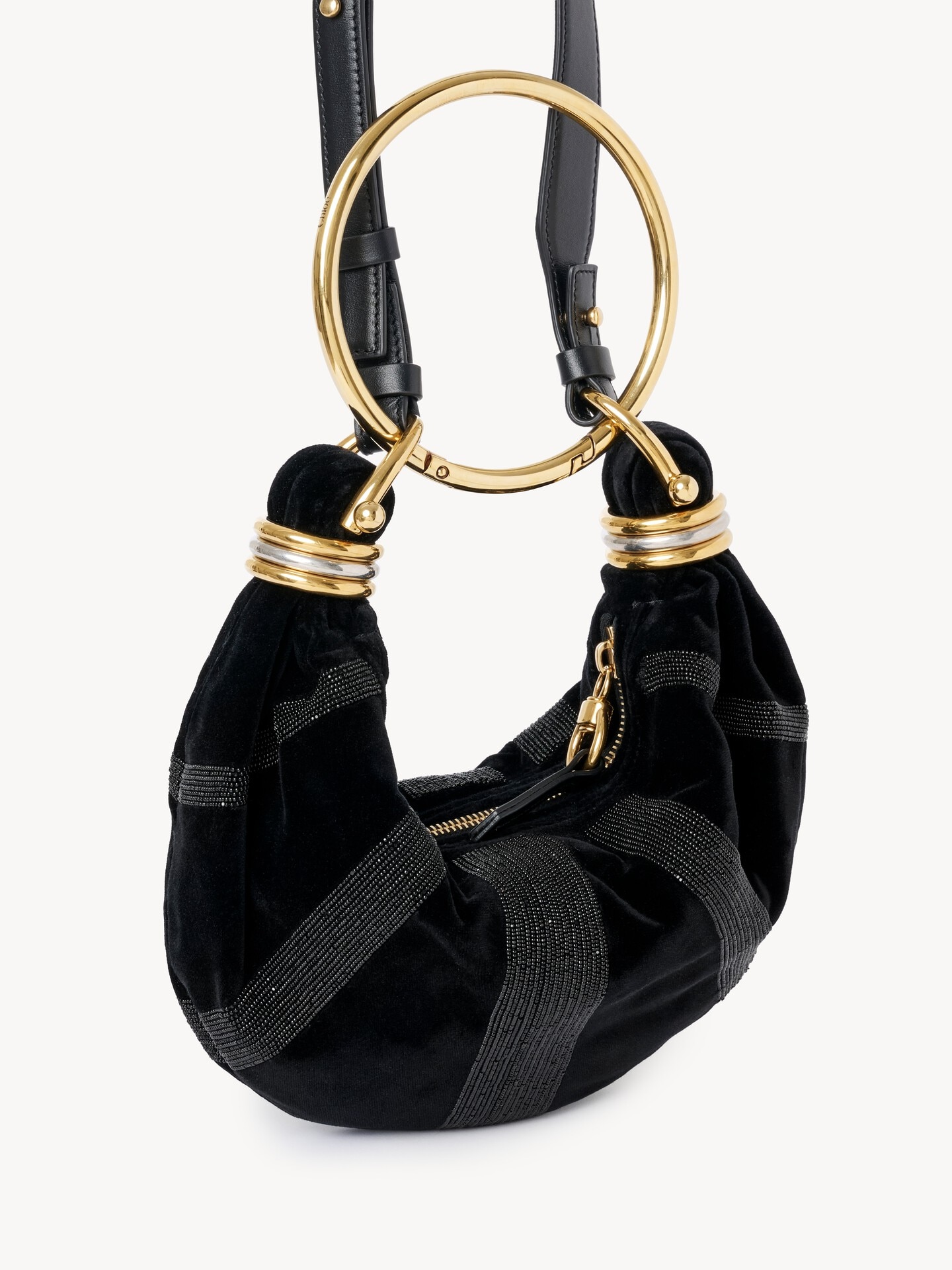 Mini Bracelet Hobo bag in suede leather - 2.0