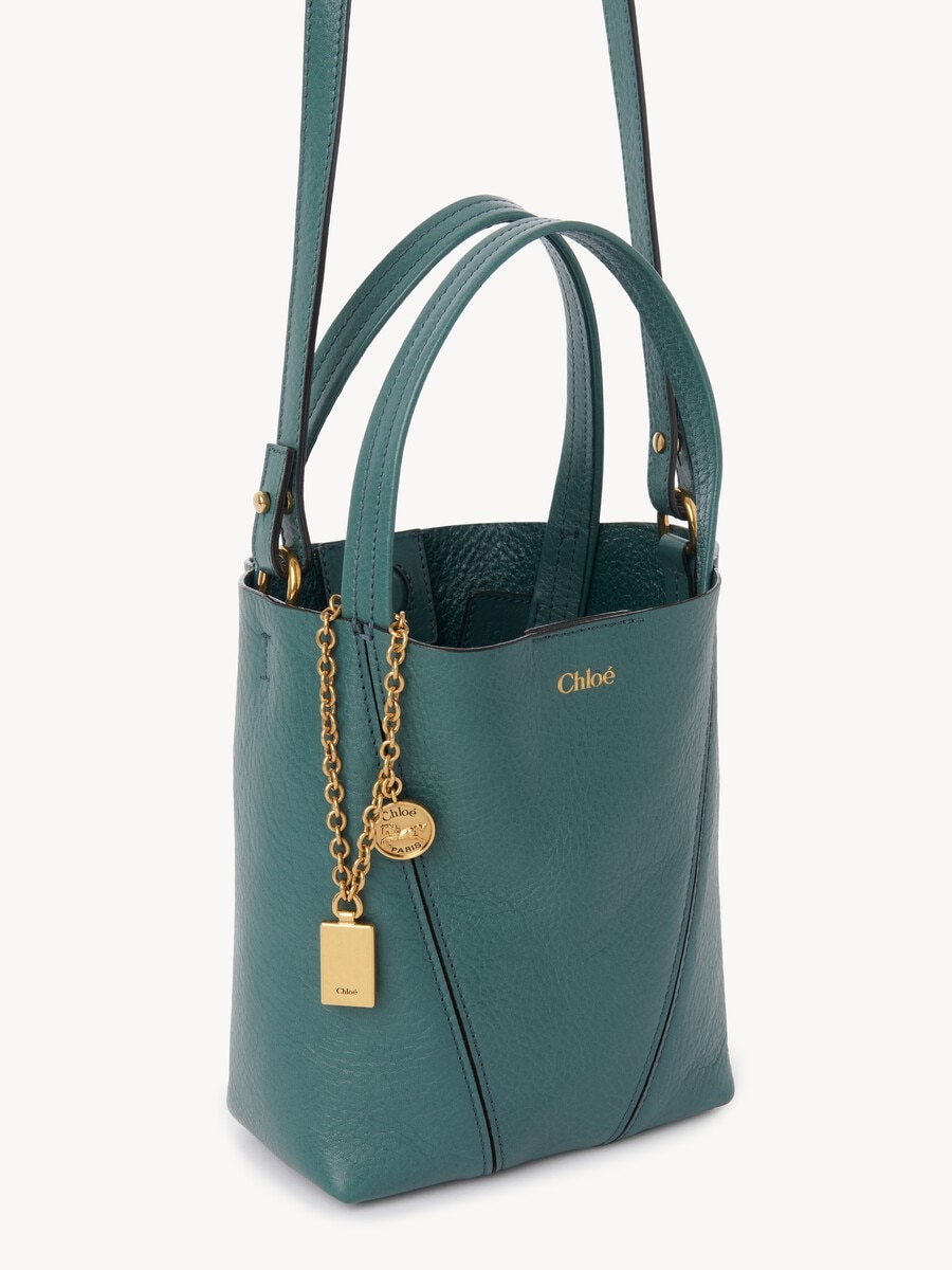 Small Chlo&eacute; Spin tote bag in grained leather - 5