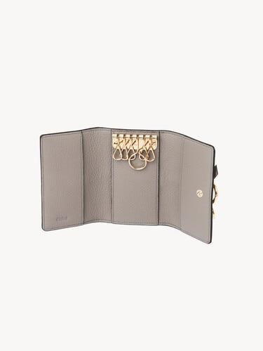 Alphabet key case in grained leather  - 6