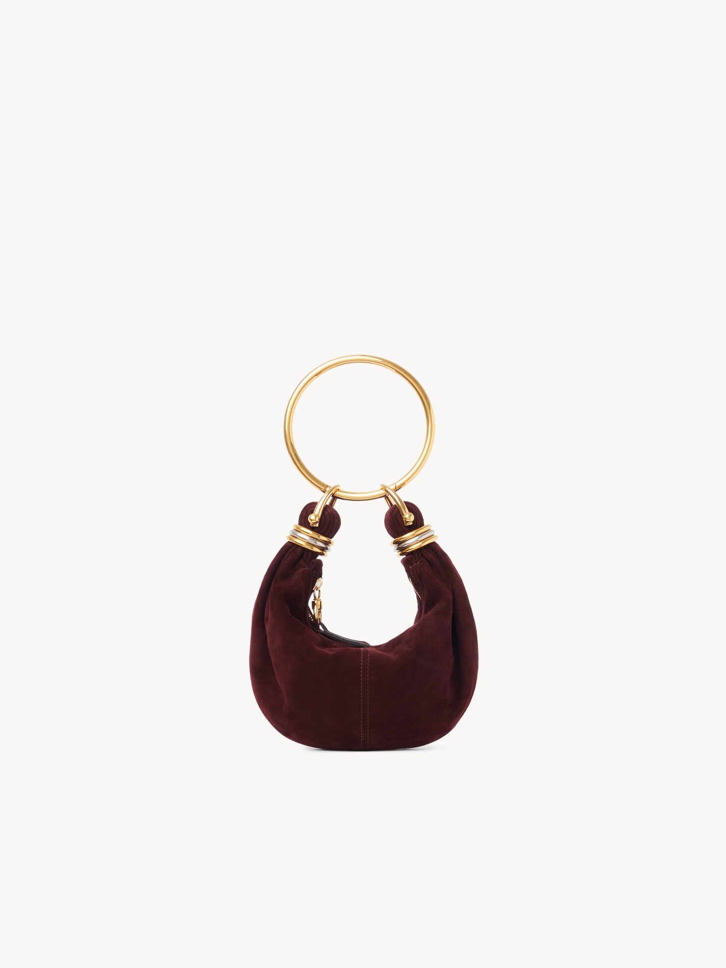Mini Bracelet Hobo bag in suede leather - 4.0