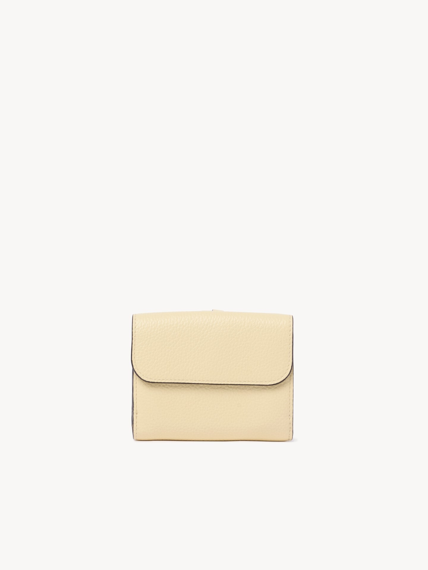 Petit portefeuille &agrave; trois volets Alphabet en cuir grain&eacute; - 4.0