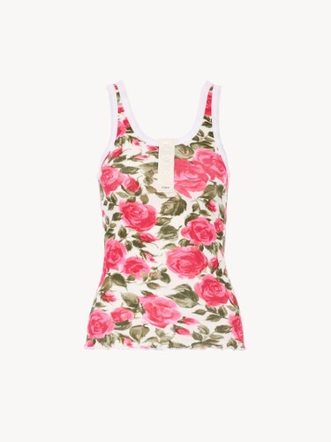 Henley tank top in cotton jersey - 2