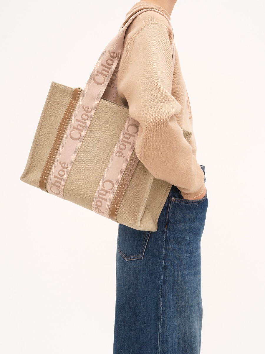 Bolso tote Woody de lino - 3