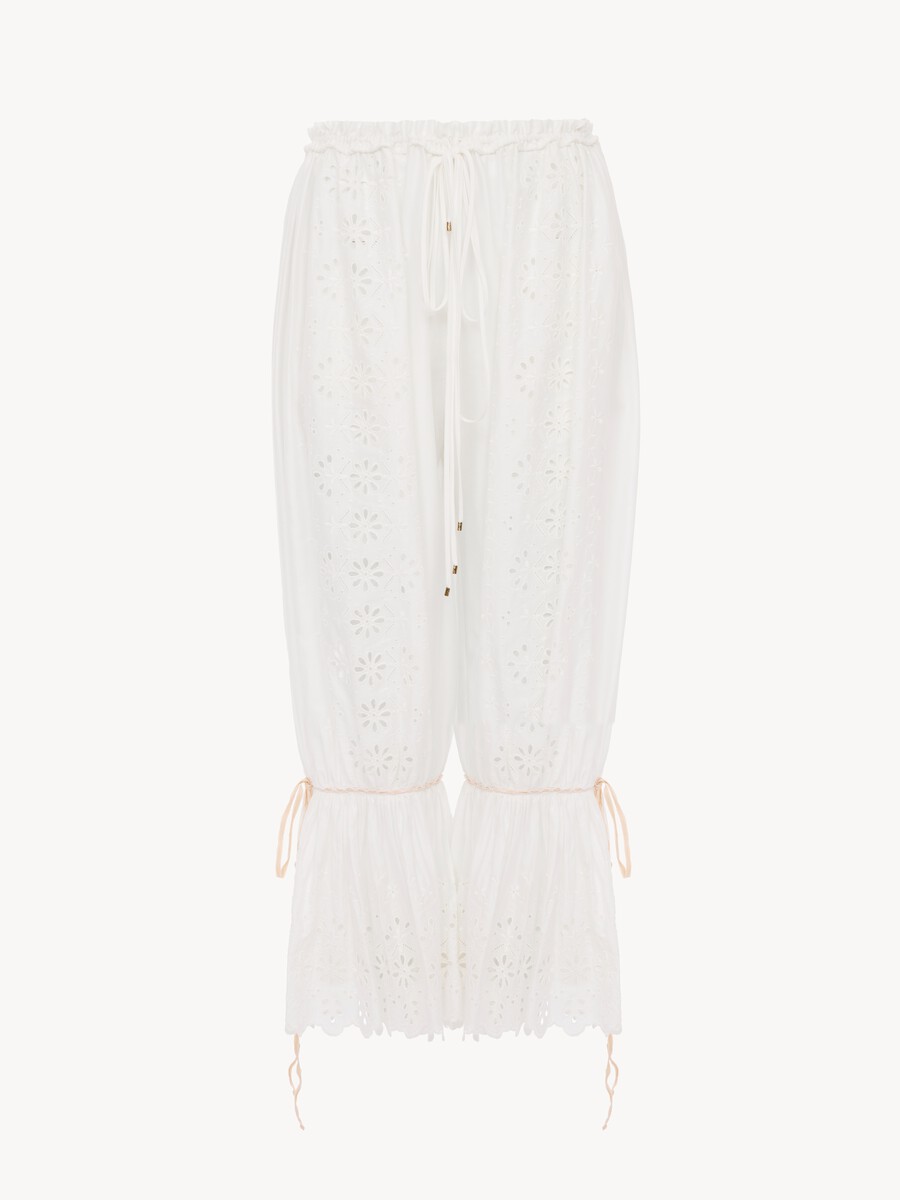 Fluid drawstring pants in soft cotton - 2
