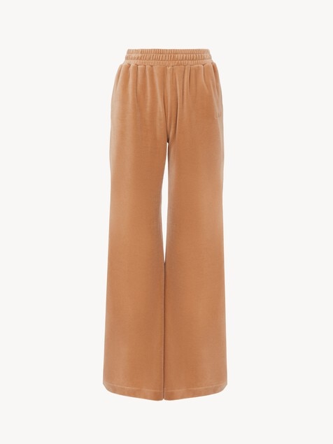 Wide-leg tracksuit pants in velvet