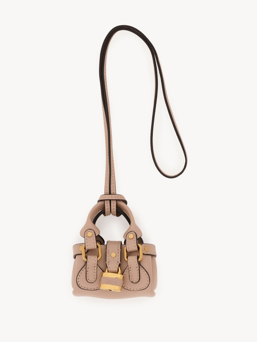 Chlo&eacute; Symbols Mini Paddington bag charm in grained leather - 2