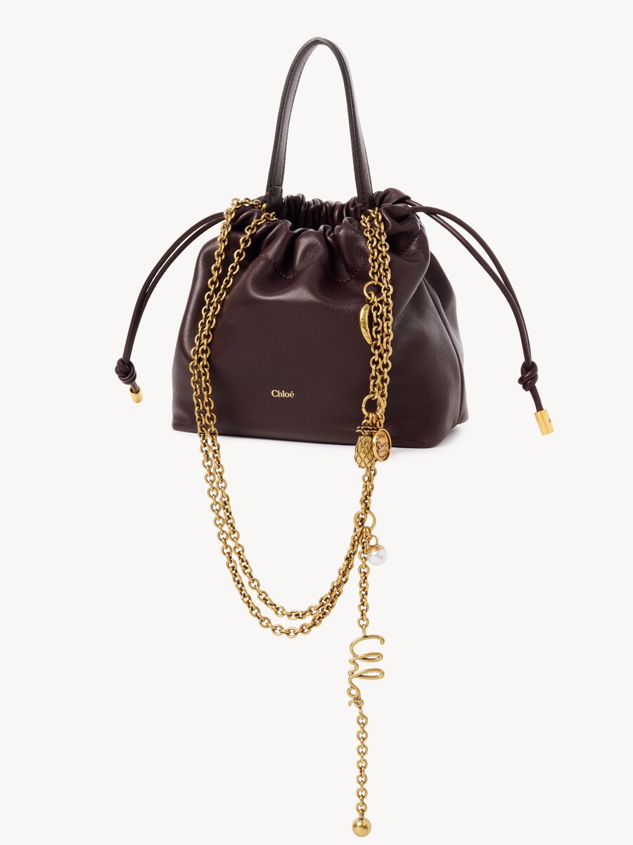 Minibolso de hombro Chlo&eacute; Icons con cadena de cuero suave - 4