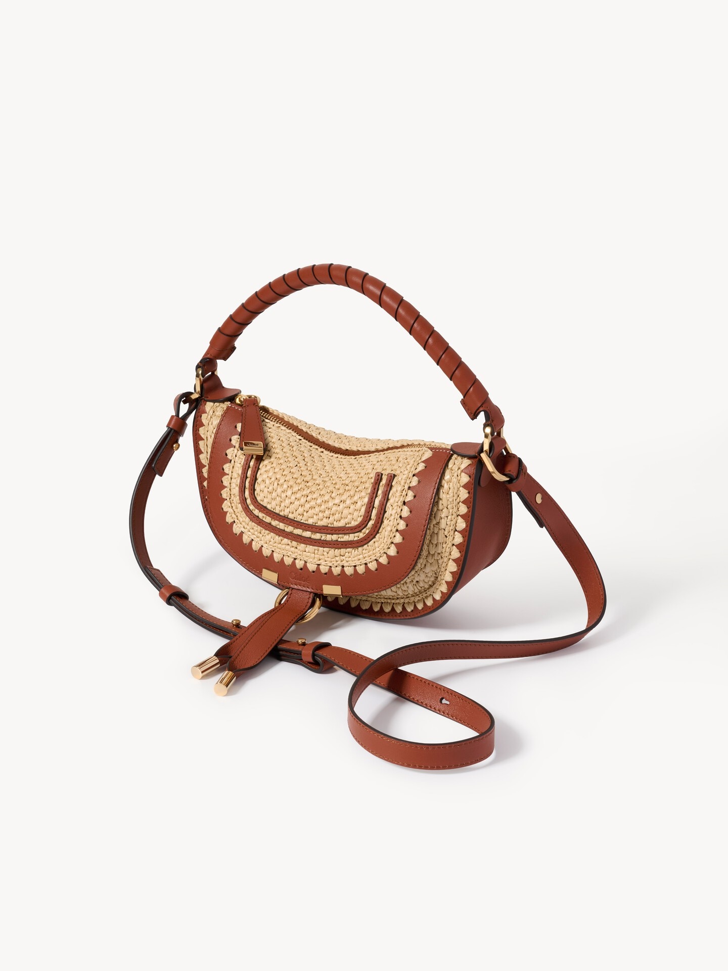 Mini Marcie shoulder bag in raffia-effect - 2.0