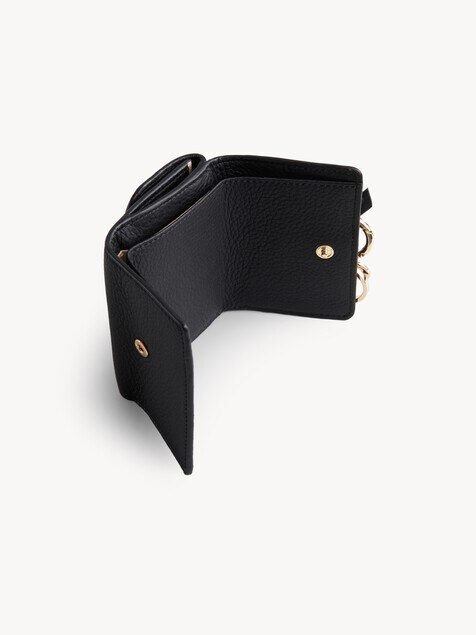 Mini Alphabet tri-fold in grained leather