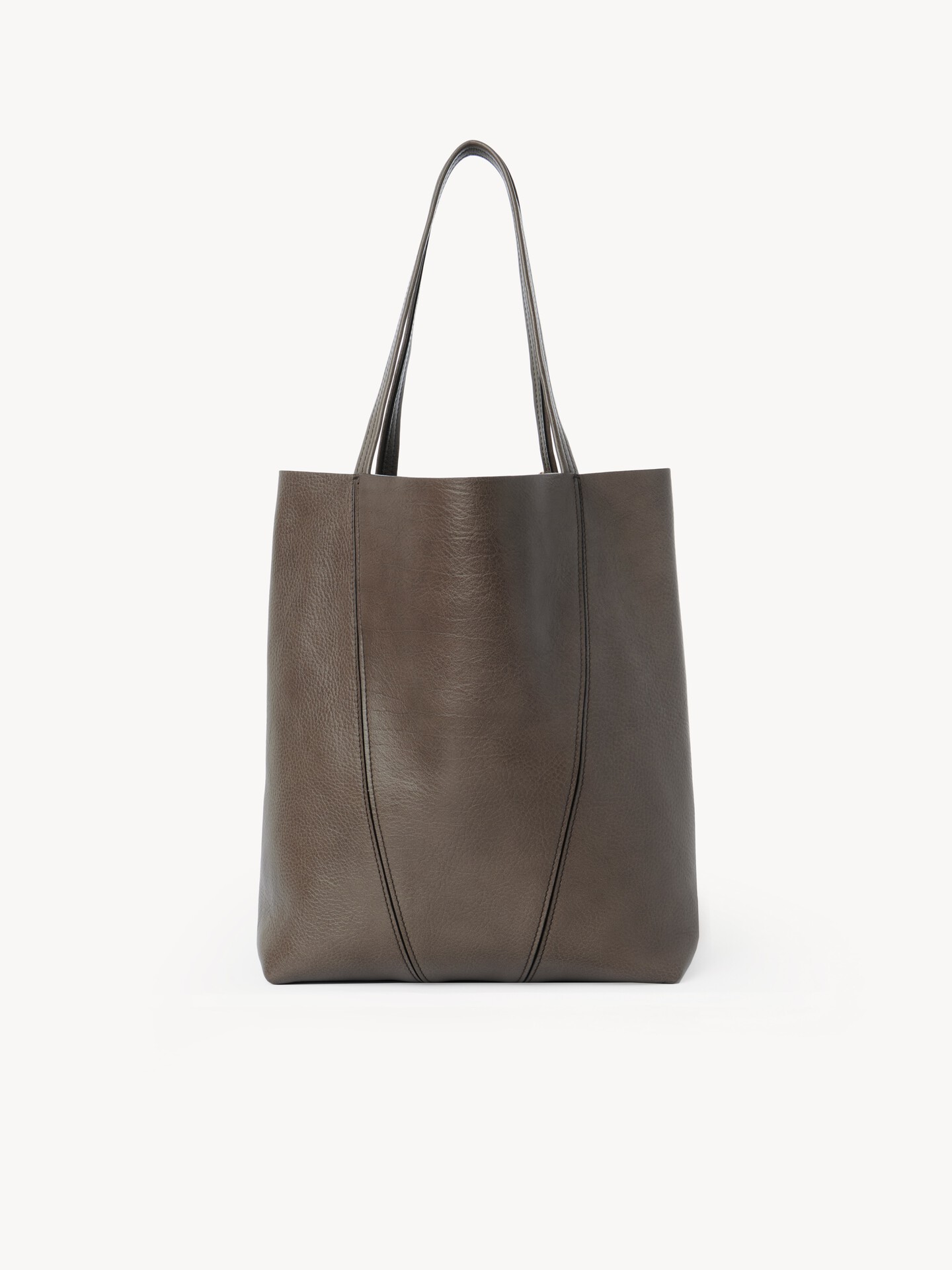 Chlo&eacute; Spin tote bag in grained leather - 4.0