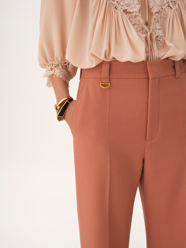 Flared bootcut pants in wool gabardine - 5