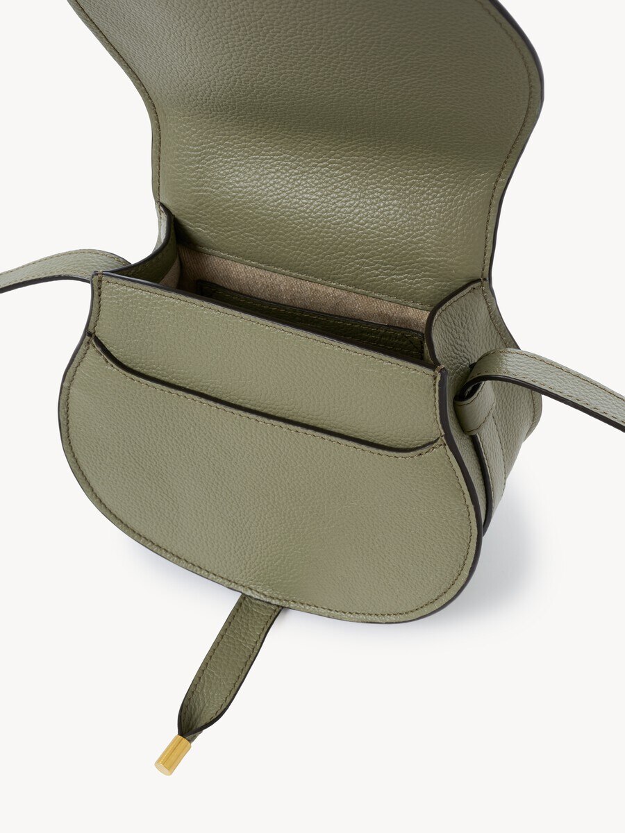 Small Marcie saddle bag in grained leather - 5